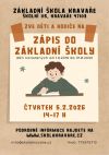 Název akce: Zápis pro školní rok 2026/2027 do základní školy Kravaře, datum akce: průběžně - průběžně